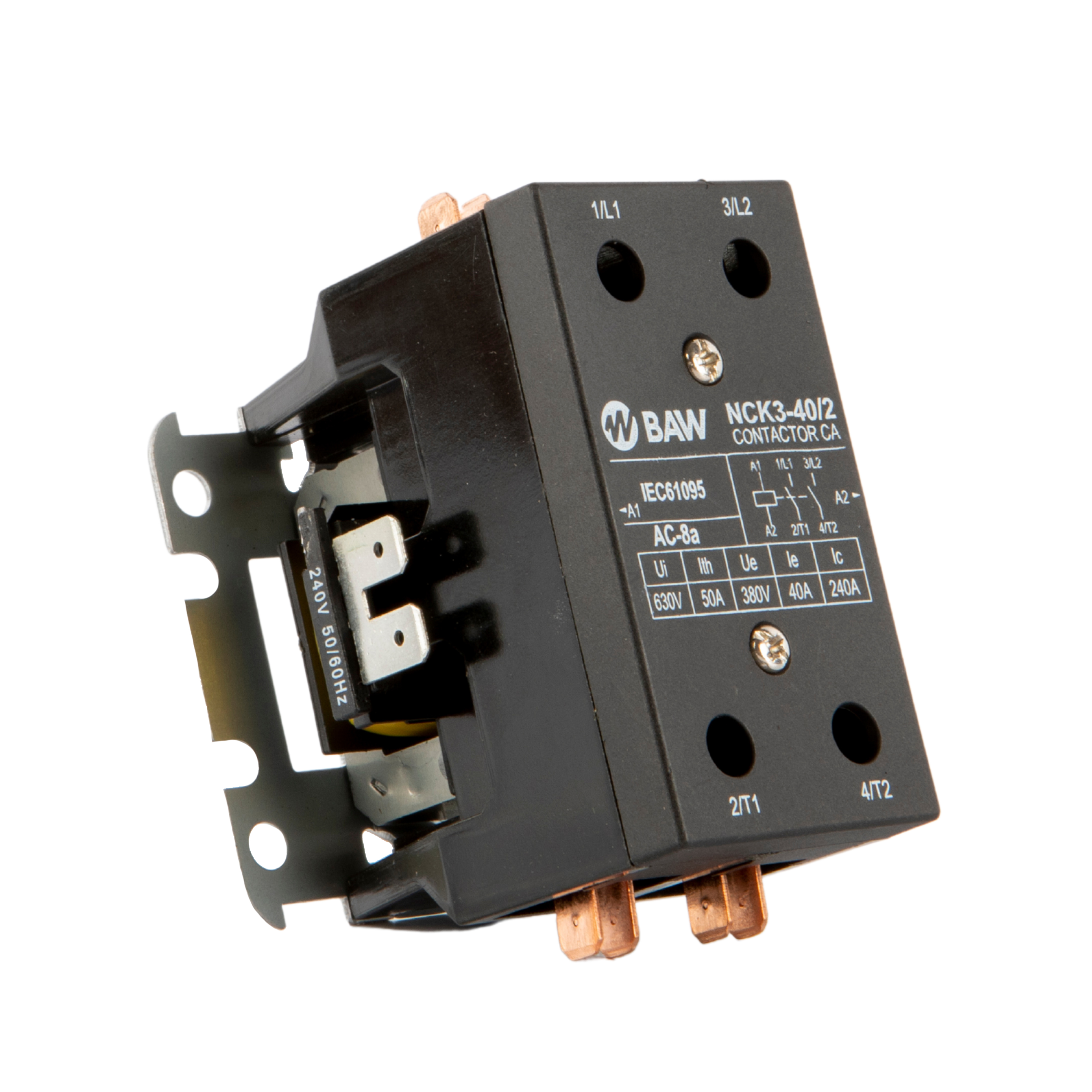 Contactor p/refrigueración 2P 4kW 40A 220Vca