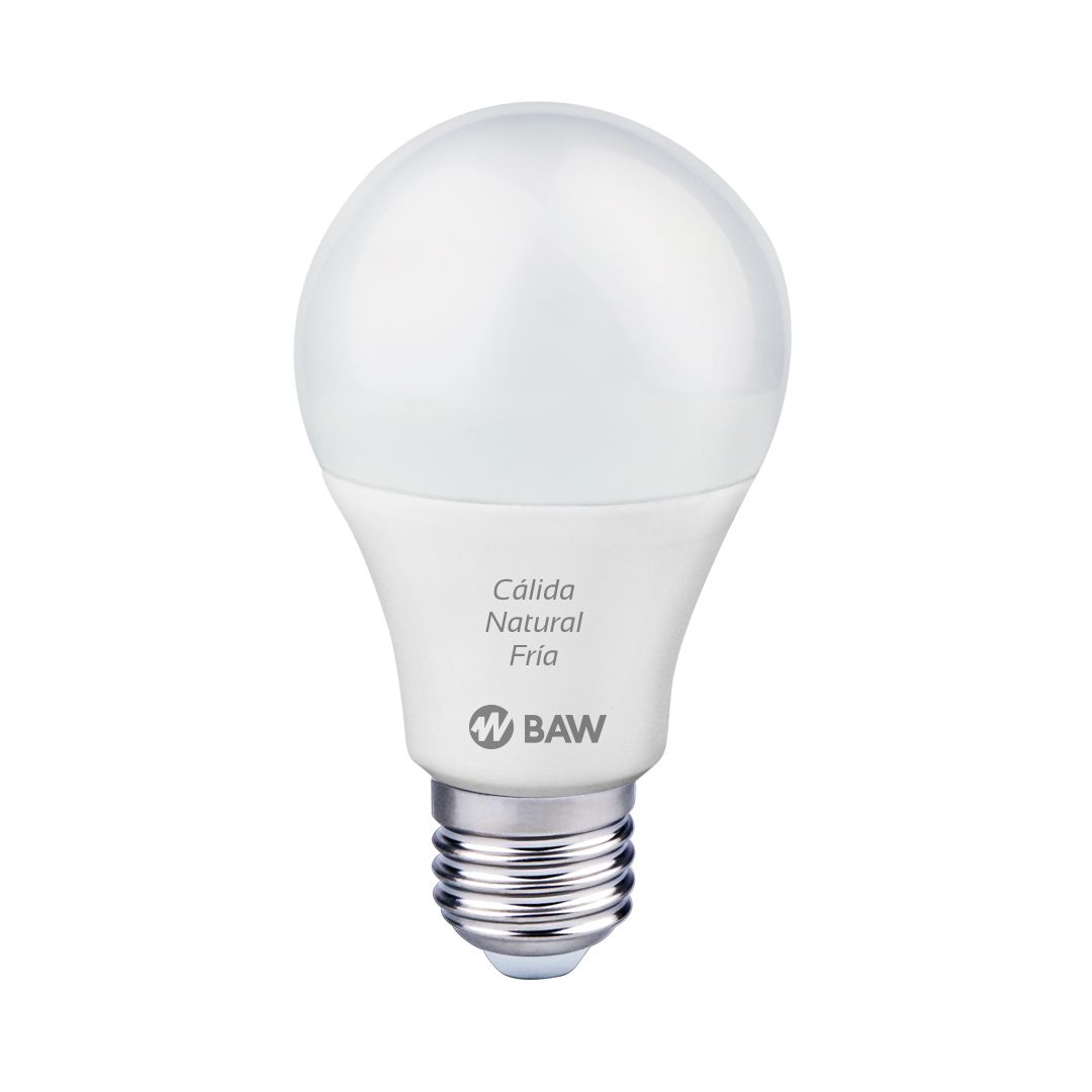 Lámpara LED A60 9W, Luz CÁLIDA-NEUTRA-FRÍA