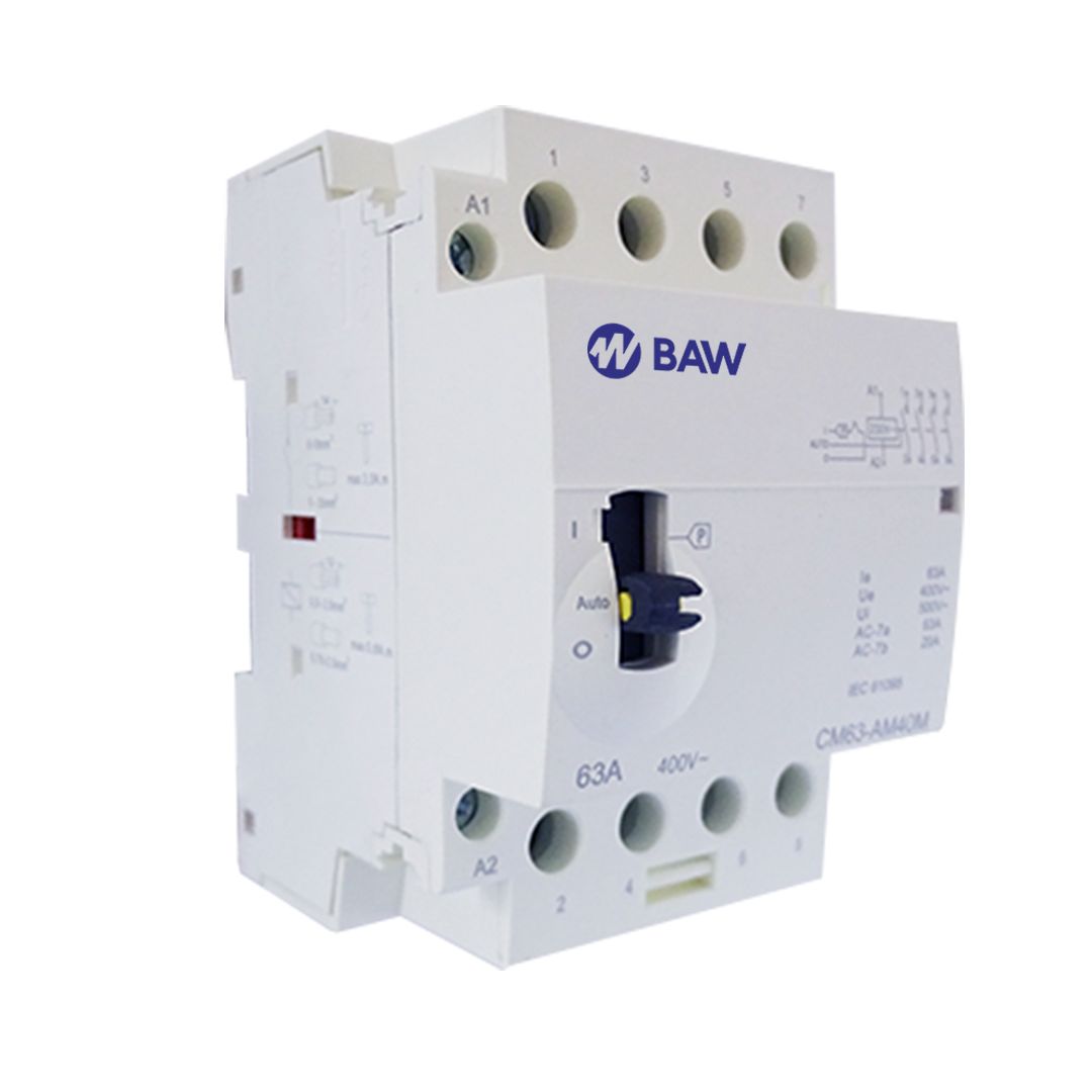 Contactor modular 4P 4NO. I-Auto-O. 400Vca 63A Uc=220Vca.