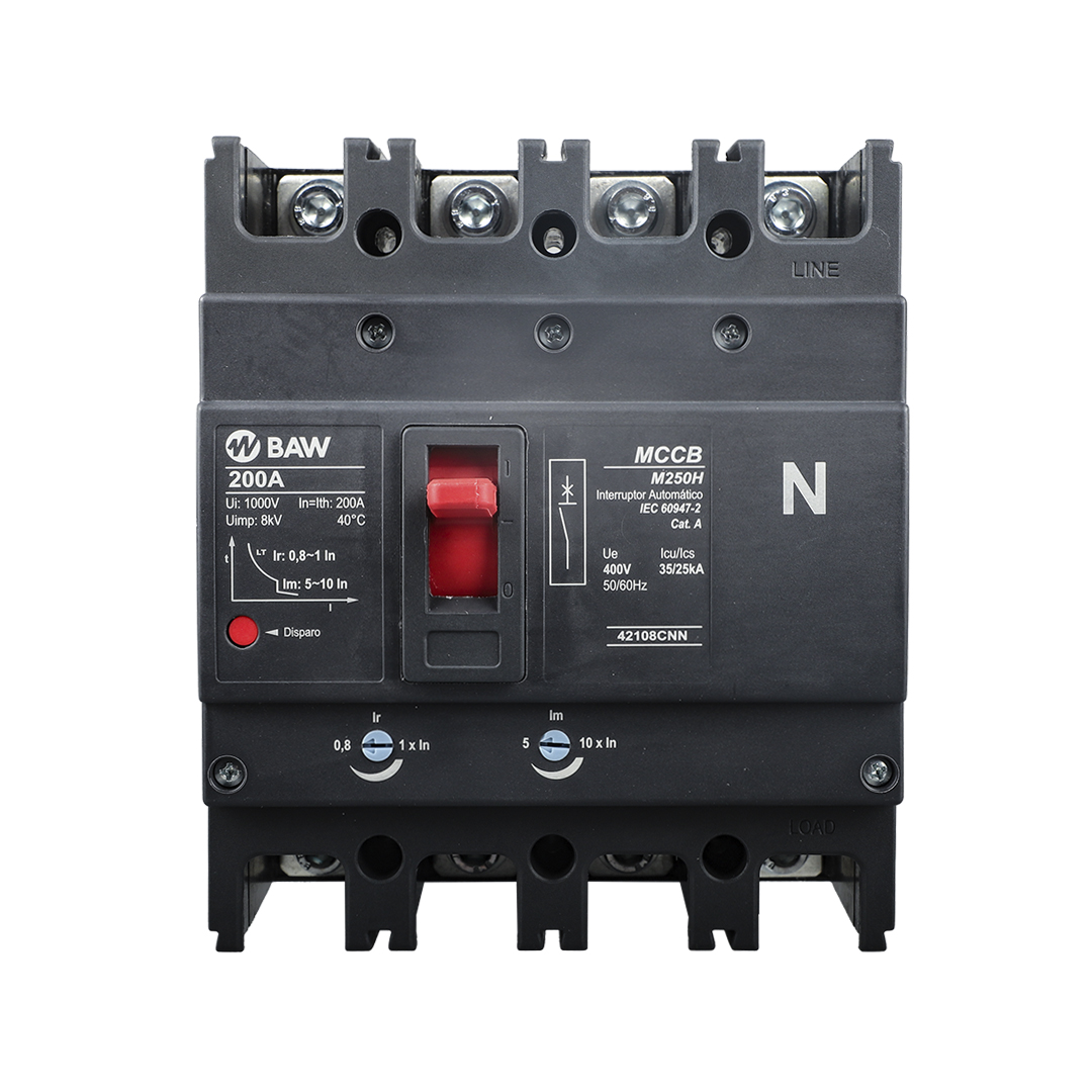 Interruptor automático regulable TMg 160-200A 4P 400V. Icu/Ics=35/25kA. MCCB Serie CN.