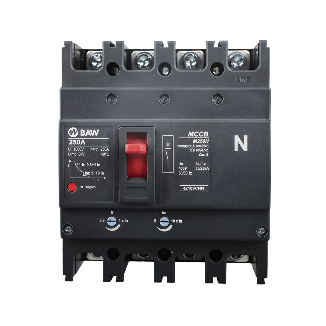 Interruptor automático regulable TMg 200-250A 4P 400V. Icu/Ics=35/25kA. MCCB Serie CN.