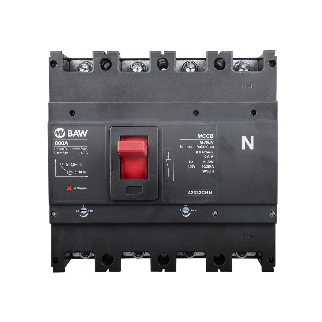 Interruptor automático regulable TMg 630-800A 4P 400V. Icu/Ics=50/35kA. MCCB Serie CN.