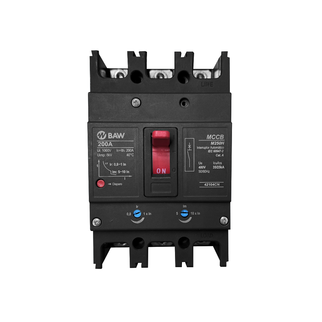 Interruptor automático regulable TMg 160-200A 3P 400V. Icu/Ics=35/25kA. MCCB Serie CN.