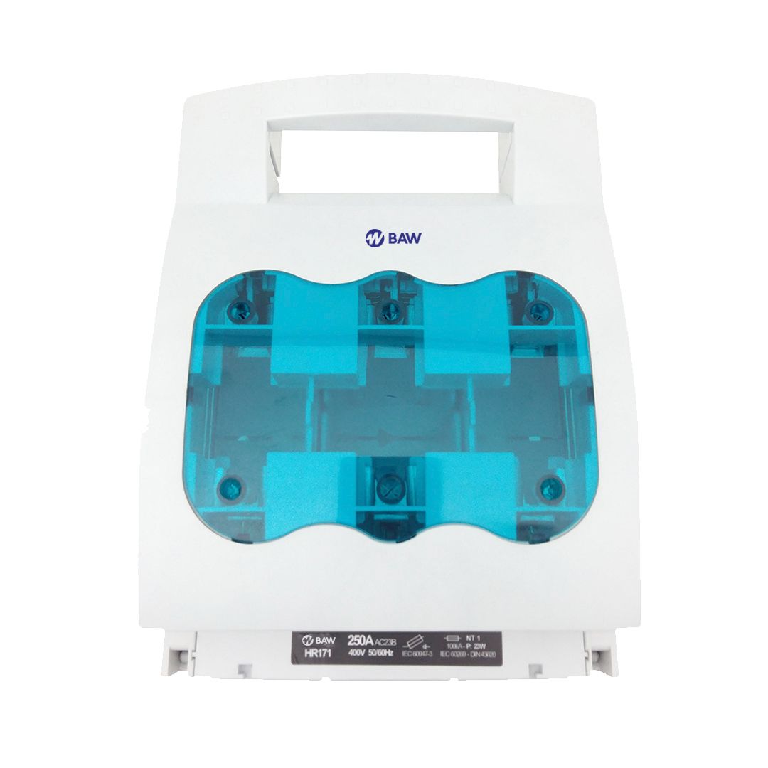 Seccionador p/fusibles NH1/NT1. 3P. In=250A-400Vca-50Hz.