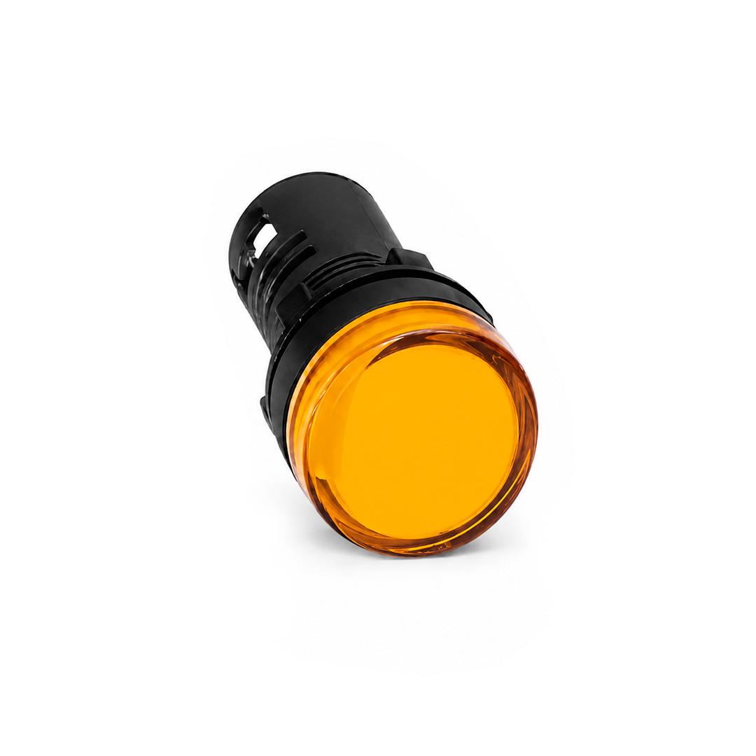 Piloto multi LED, p/panel Ø=29/22, lente AMBAR. 48Vca/cc
